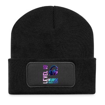 18. Geburtstag Junge Mädchen Teenager Level 18 - Recycelte Patch Beanie - Schwarz - Vorne