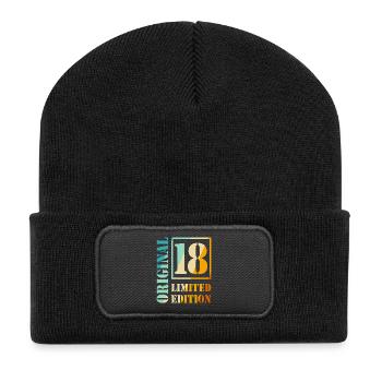 18. Geburtstag Junge Mädchen Teenager Original 18 - Recycelte Patch Beanie - Schwarz - Vorne