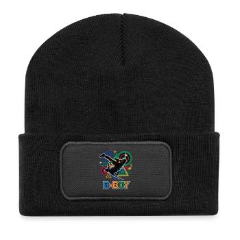 Breakdance B-Boy Hip Hop Streetdance Style - Recycled Patch Beanie - black - Front