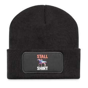 Horse Riding Horse Lovers Riding Stables Horses - Recycled Patch Beanie - dark grey - Front