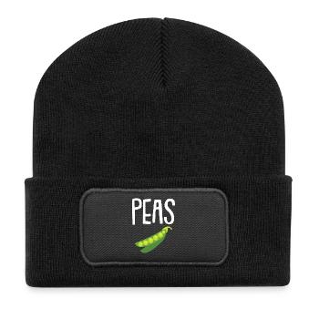 Peas in a Pod Pop Graphic - Recycled Patch Beanie - black - Front