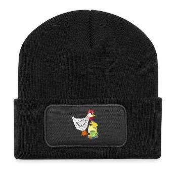 Breakfast Chicken Cake Chick Duo - Recycled Patch Beanie - black - Front
