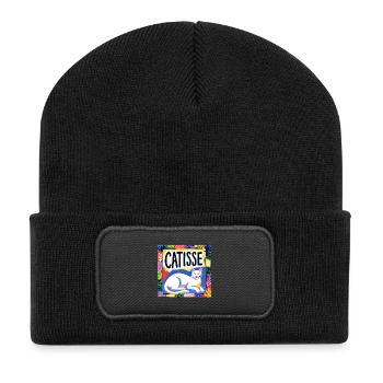 Catisse  Matisse Style Cat - Recycled Patch Beanie - black - Front