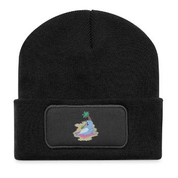 Scellez la bouteille de bière - Beanie recyclé à patch - noir - Devant