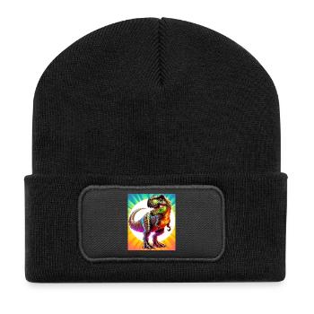 dinosaure - Beanie recyclé à patch - noir - Devant