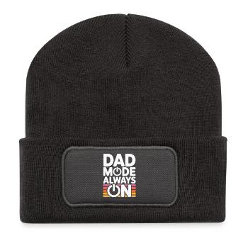Dad Mode Always On Lustige Geschenkidee Vater - Recycelte Patch Beanie - Dunkelgrau - Vorne