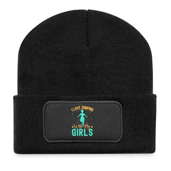 Fitness Fanatics Love Jumping With My Girls - Recycled Patch Beanie - black - Front