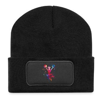 Cheerpom pom girls Mom Cheerleading - Beanie recyclé à patch - noir - Devant