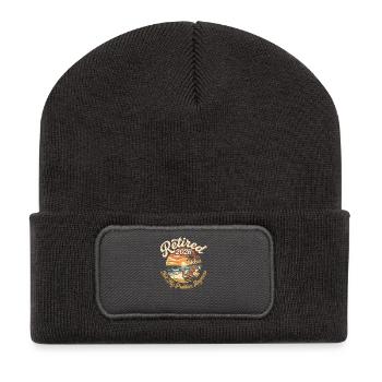 Ruhestand 2026 – nicht mehr mein Problem. Ruhestan - Recycelte Patch Beanie - Dunkelgrau - Vorne
