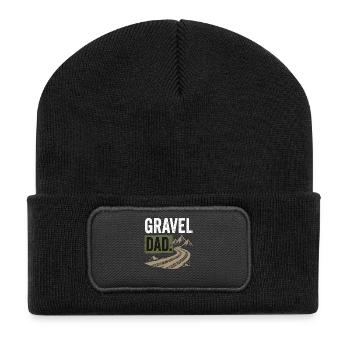Gravel Dad Bicycle Offroad Dad - Recycled Patch Beanie - black - Front