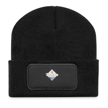 Topeka City, Kansas, United States, Vintage USA - Recycled Patch Beanie - black - Front