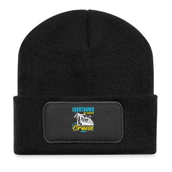 Le compte à rebours est terminé pour ses vacances de croisière - Beanie recyclé à patch - noir - Devant