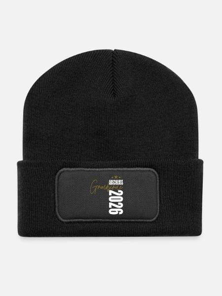 Abschluss 2026 Grundschule - Recycelte Patch Beanie - Schwarz