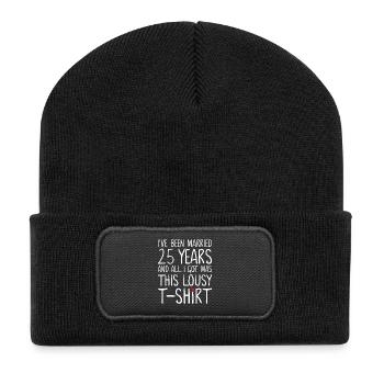 I’ve Been Married 25 Years Tee - Recycled Patch Beanie - black - Front