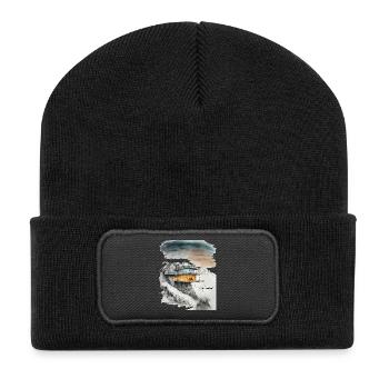 Living on Top Villa - Recycled Patch Beanie - black - Front