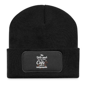 Ma Belle Sœur Comme Le Café Humour Famille - Beanie recyclé à patch - noir - Devant