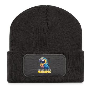 L’ère de l’ara - Beanie recyclé à patch - charbon - Devant