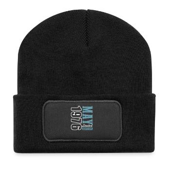 Limited Edition May 1976 Birthday Gift - Recycled Patch Beanie - black - Front