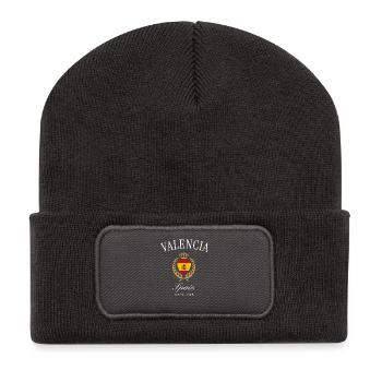 Valencia Spanien Wappen Krone – Reise Souvenir - Recycelte Patch Beanie - Dunkelgrau - Vorne