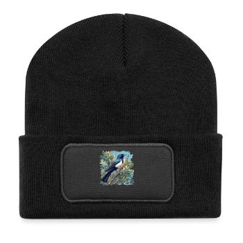 Elstern Elster - Recycelte Patch Beanie - Schwarz - Vorne