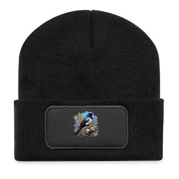 Elstern Elster - Recycelte Patch Beanie - Schwarz - Vorne