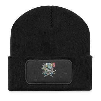 Boar Samurai Armor - Recycled Patch Beanie - black - Front