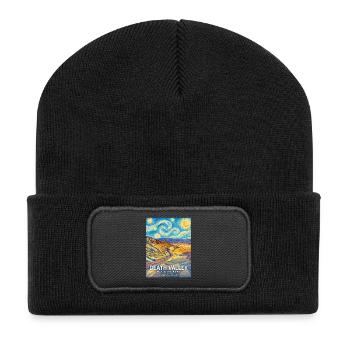 Panorama de la Vallée de la Mort Couleurs du désert Californie - Beanie recyclé à patch - noir - Devant