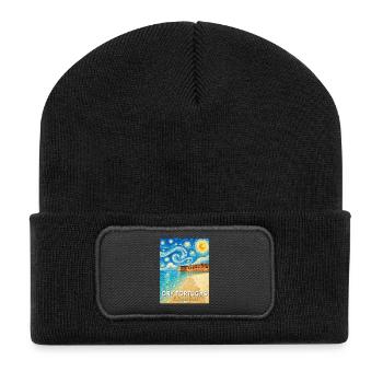 Dry Tortugas Küstenkunst Florida - Recycelte Patch Beanie - Schwarz - Vorne