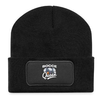 Bocce Queen Petanque Boule Player - Recycled Patch Beanie - black - Front