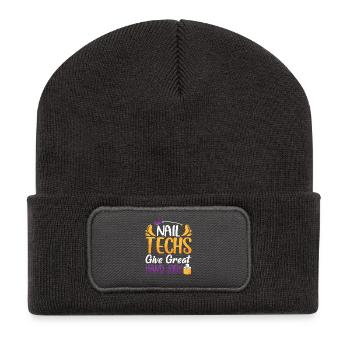 Nail Designer Nail Designer Cosmetics Nail Salon - Recycled Patch Beanie - dark grey - Front