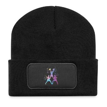 Cheerleader Cheer Mom Cheerleading - Recycled Patch Beanie - black - Front