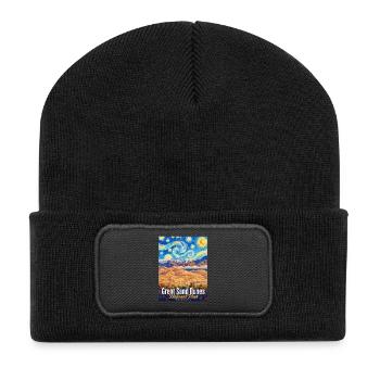 Great Sand Dunes National Park, Colorado - Recycled Patch Beanie - black - Front