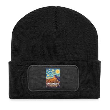 Parc national des montagnes Guadalupe, Texas - Beanie recyclé à patch - noir - Devant