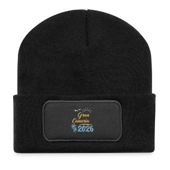 Gran Canaria 2026 - Recycelte Patch Beanie - Schwarz - Vorne