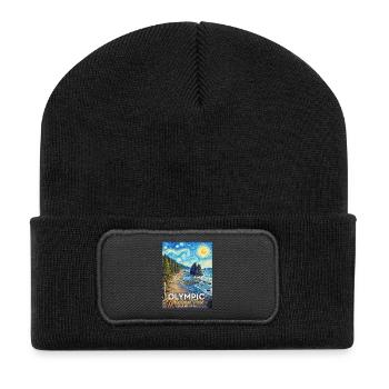 Parc national Kunststurm Washington - Beanie recyclé à patch - noir - Devant