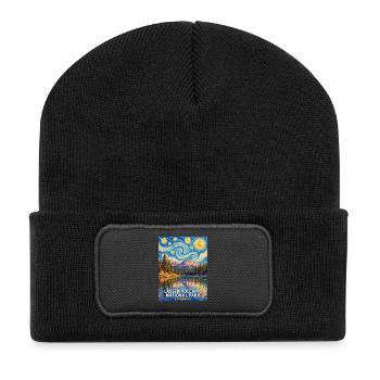 Let Volcano Night Poster California - Recycled Patch Beanie - black - Front