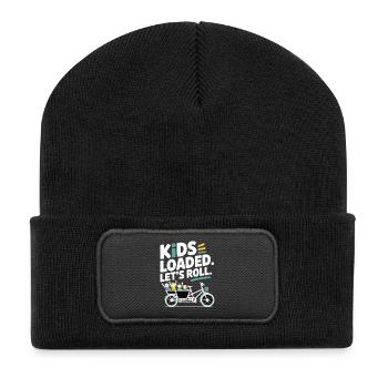 Kids Loaded Lets Roll Cargo Bike - Recycled Patch Beanie - black - Front