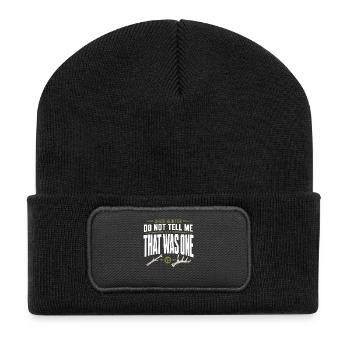 Chasse-écailles-chasseur-bois-cerf-cerf-cerf de Virginie - Beanie recyclé à patch - noir - Devant