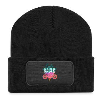 Motorcycle – Gift Idea Café Racer Retro - Recycled Patch Beanie - black - Front