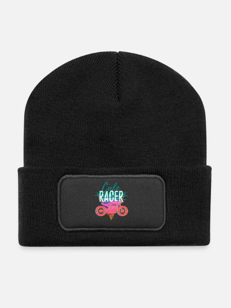 Motorcycle – Gift Idea Café Racer Retro - Recycled Patch Beanie - black