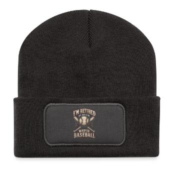 Pensioners: Watching baseball - Recycled Patch Beanie - dark grey - Front