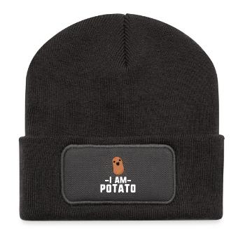 Sunburst Potato I Am Potato - Recycled Patch Beanie - dark grey - Front