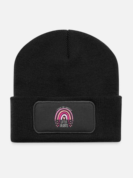 Sweetest Little Hearts Rainbow Tee - Recycled Patch Beanie - black