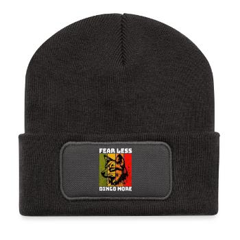 Dingo Australischer Wildhund - Recycelte Patch Beanie - Dunkelgrau - Vorne