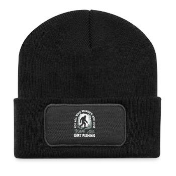 Bigfoot Sondeln Dirt Fishing Metalldetektor - Recycelte Patch Beanie - Schwarz - Vorne