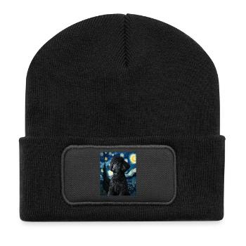 Pudel - Recycelte Patch Beanie - Schwarz - Vorne
