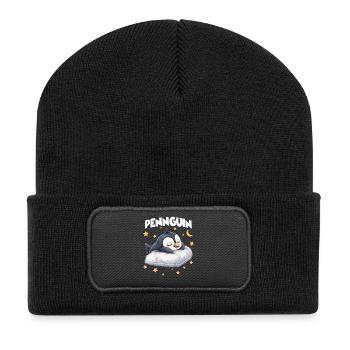 Penguin Pingouin Pyjama du matin Grognon Lève-tard-là - Beanie recyclé à patch - noir - Devant