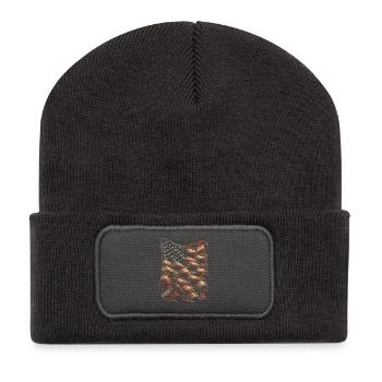 Jour des anciens combattants pour les démocrates - Beanie recyclé à patch - charbon - Devant