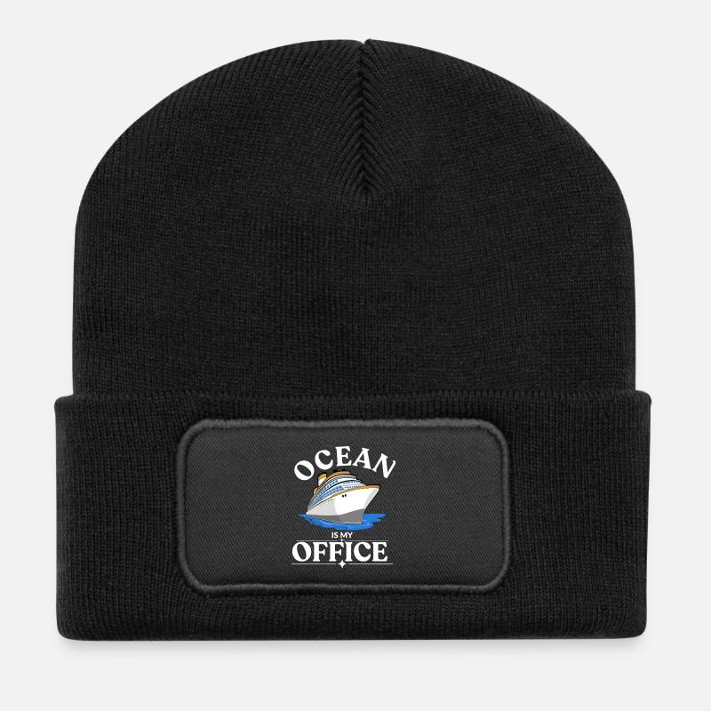 Ocean Is My Office T-Shirt – Cruise Life Vacation. - Recycelte Patch Beanie - Schwarz