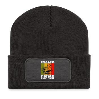 Pekin Duck Peking Duck - Recycled Patch Beanie - dark grey - Front